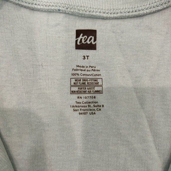 Polar Bear Night Night Footed Pajamas in light blue by Tea Collection - Picture 5 of 5